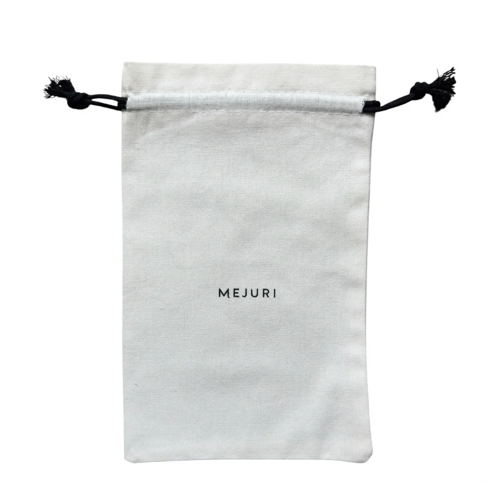 Mejuri White Jewelry Pouch Drawstring Bag